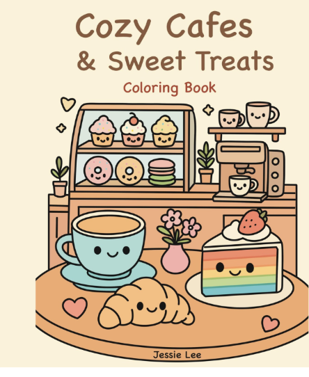Digital Colour Book Cozy Cafes (Only today)