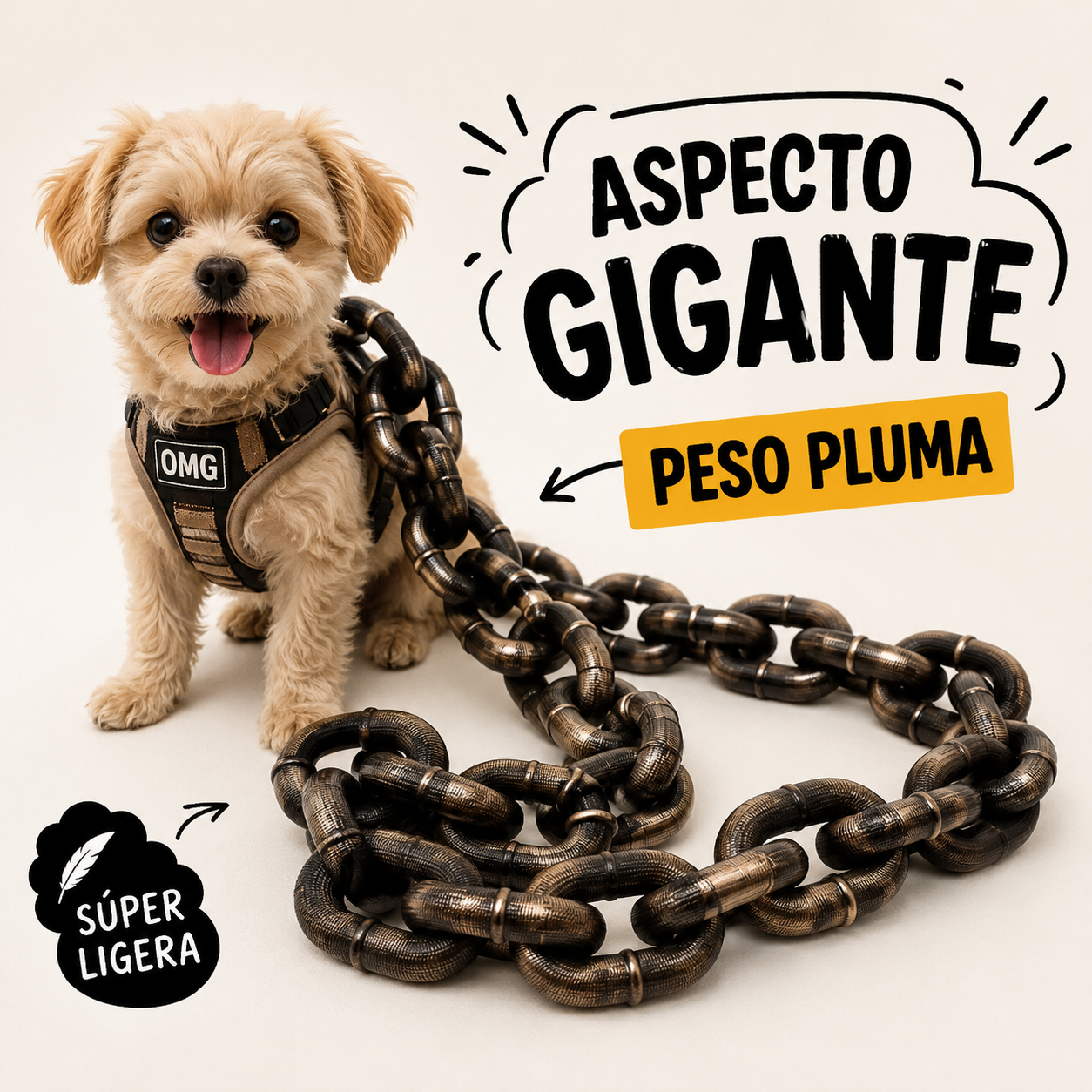 Cadena graciosa para perro